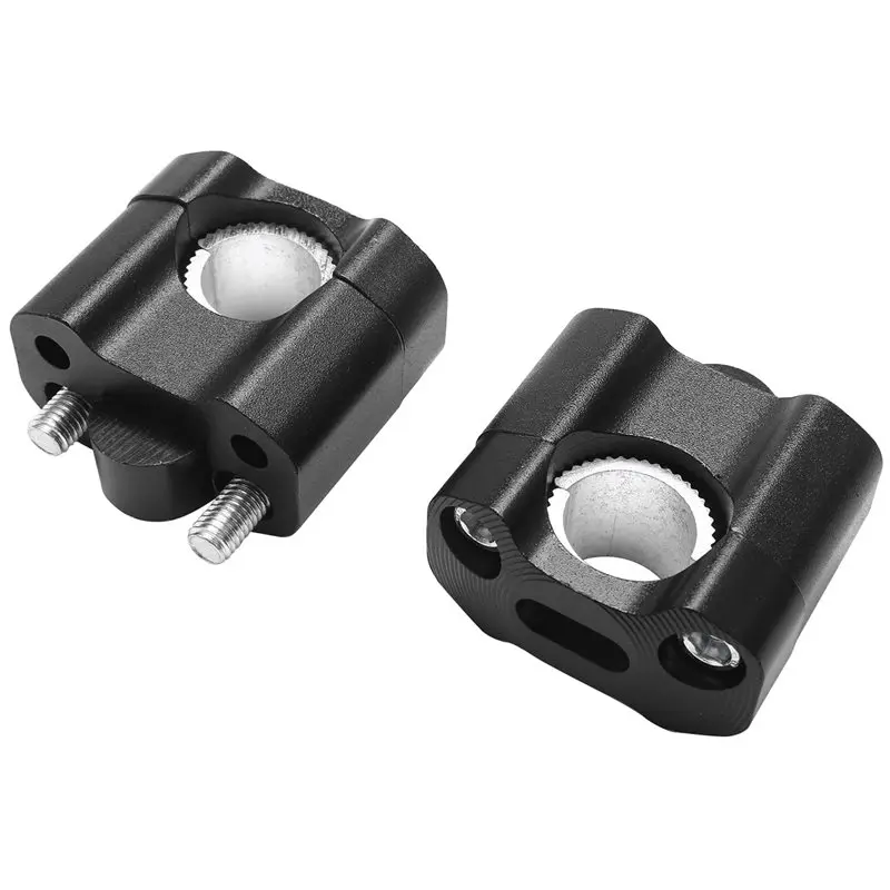 2 Pair Cnc 22Mm 28Mm Handlebar Risers Adapter For 7/8 Inch 1-1/8 Pit Dirt Motorbike For Harley Kawasaki Suzuki Black-M53K