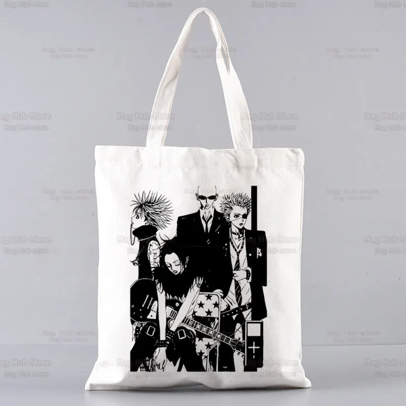 Nana Anime Black Stones NANA Osaki Vintage New Arrives Art Canvas Bag Totes Simple Print Shopping Bags Life Casual Pacakge