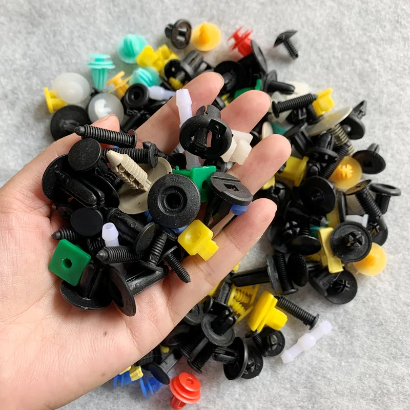 100/500 Pcs Car Clips Fastener Screws Bumper Interior Decoration Auto Plastic Random Mixing Universal Plastic