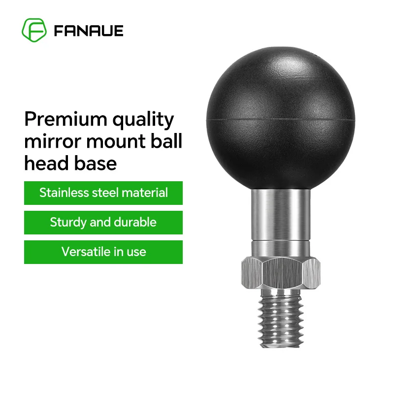 

FANAUE motorcycle rearview mirror ball head bracket 25mm ball head base extension m8m10 universal ball head screw