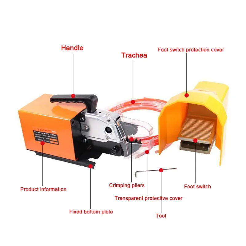 AM-10 Pneumatic Crimping Machine - Automatic Cold Pressing Terminal Crimping Tool for Efficient Electrical Connections