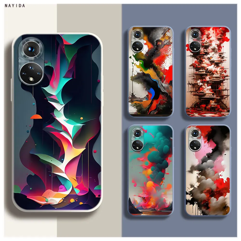 Phone Case For Honor 70 50 X6A X9B X7A X8A X9A Soft Silicone Original Cover Art haziness