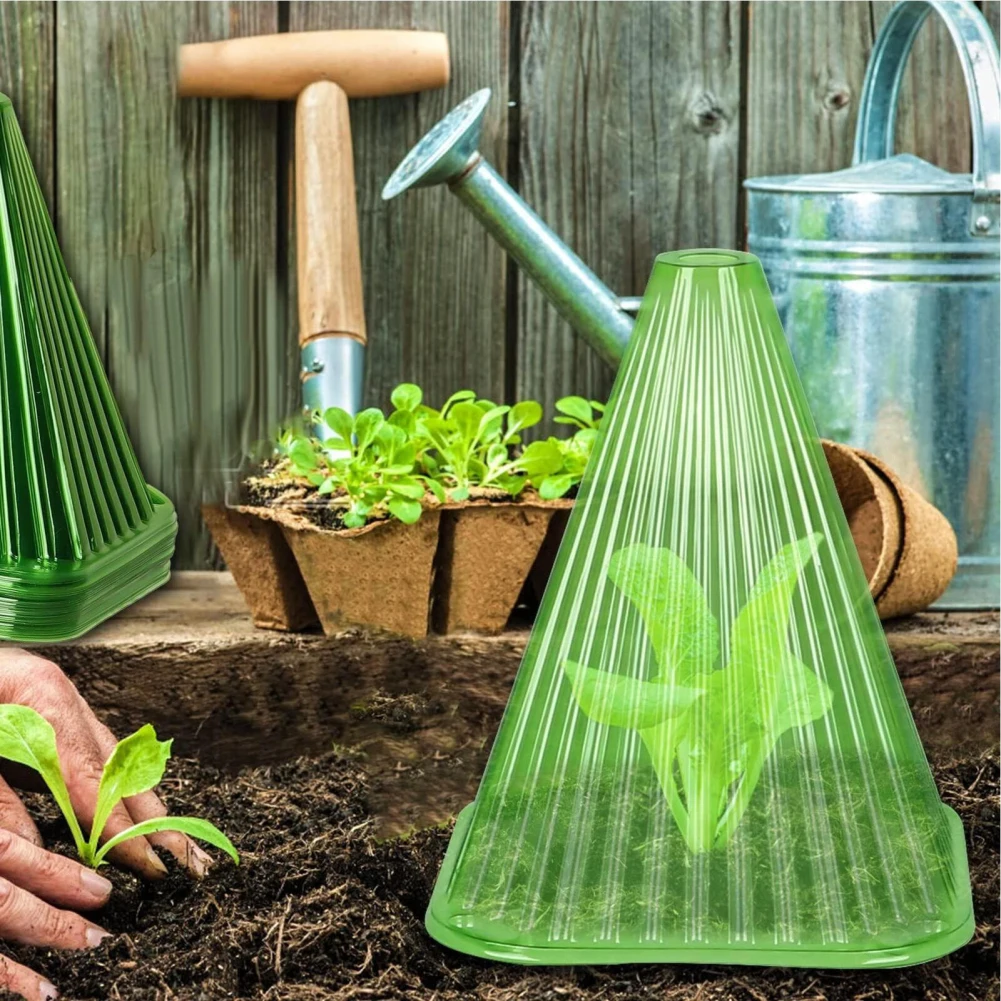 Plant Freeze Protection Cover, Capas com Ventilação Top, Jardim Clothesplant Bell Cover para Plantas de Semente Flor, 10pcs