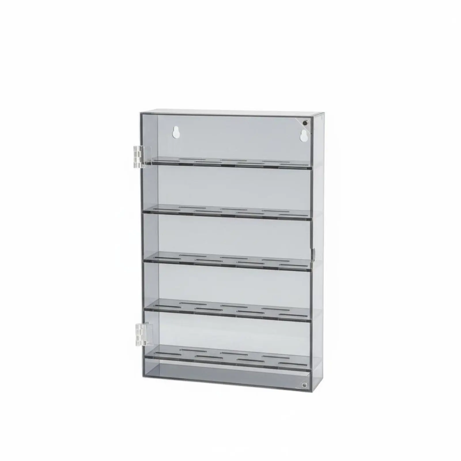 Transparent Acrylic Coin Display Box for Collectors 35 Slots Medal Rack with Dustproof Door for Badges Token Storage