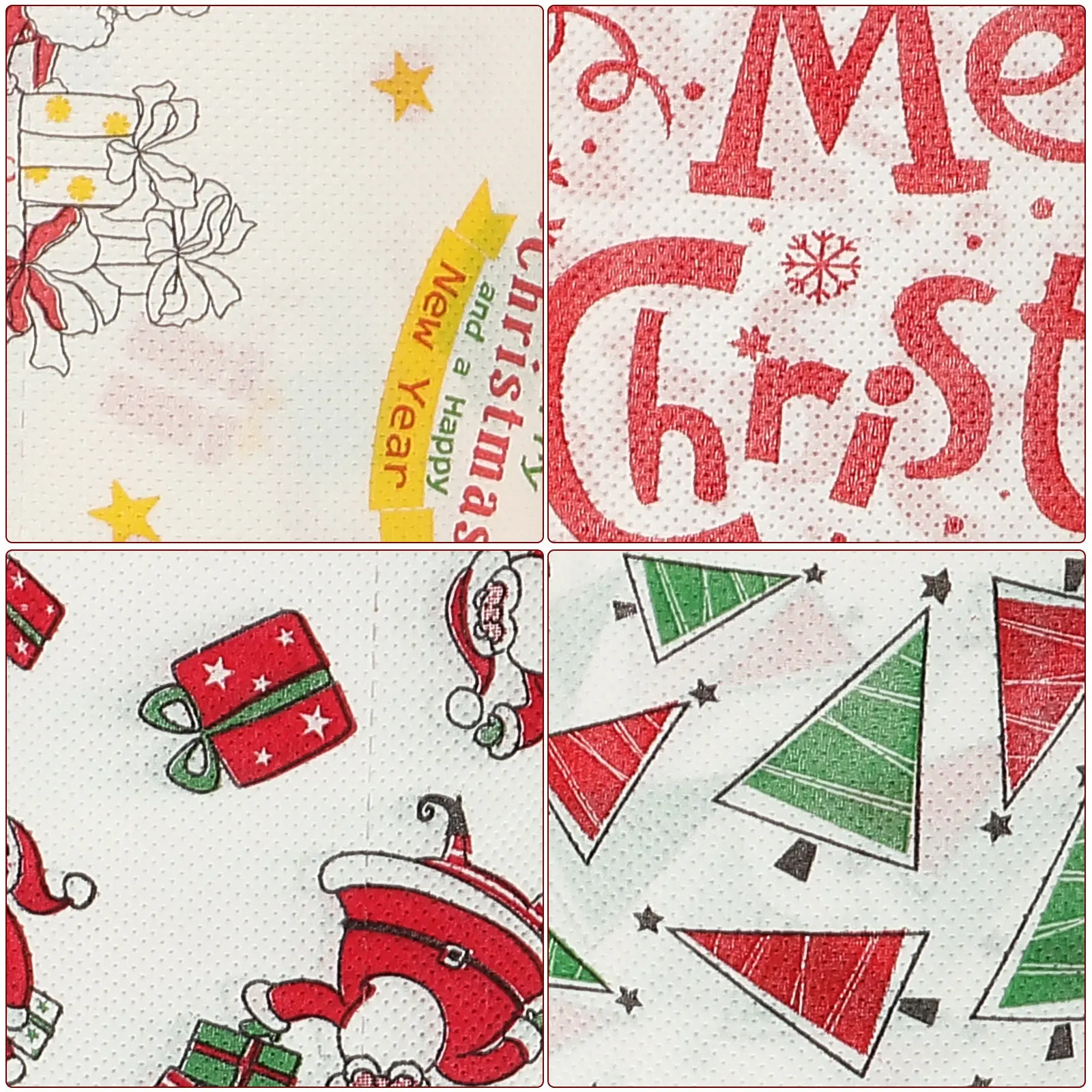 4 Rolls Patterned Toilet Paper Soft Durable Festive Bathroom Tissues Toilet Paper Napkins Home Decor Table Use - view 3