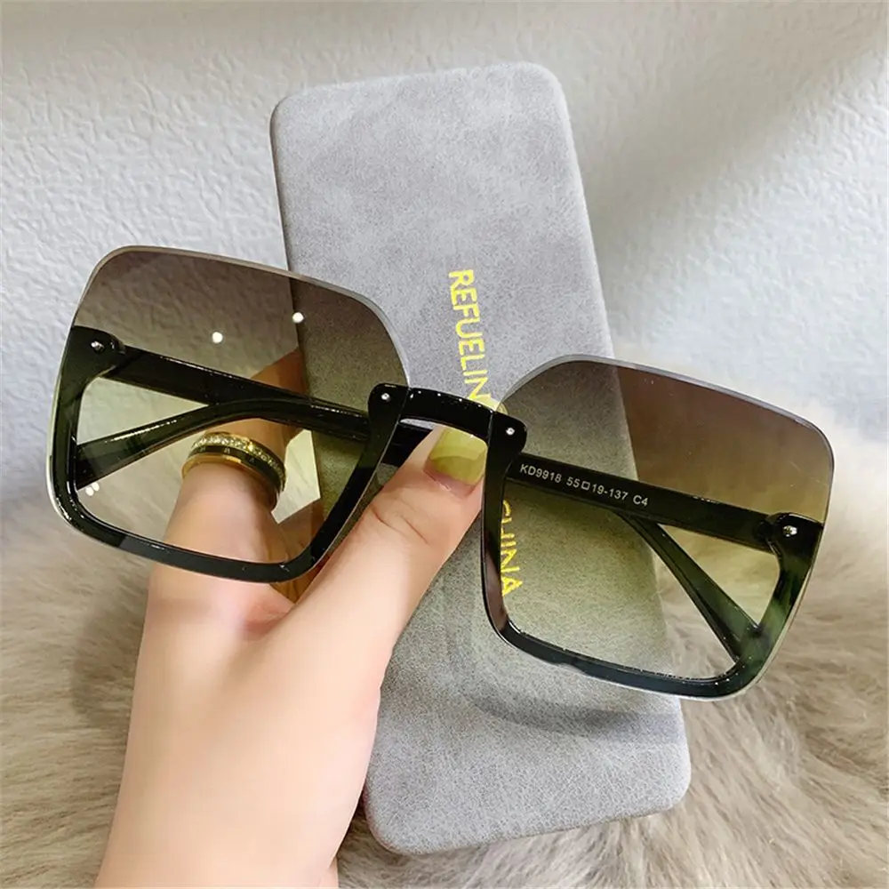 Luxe Vintage Driver Bril Vrouwen Vierkante Zonnebril Brillen Brillen Voor Dames Groot Frame Oversized Zonnebril