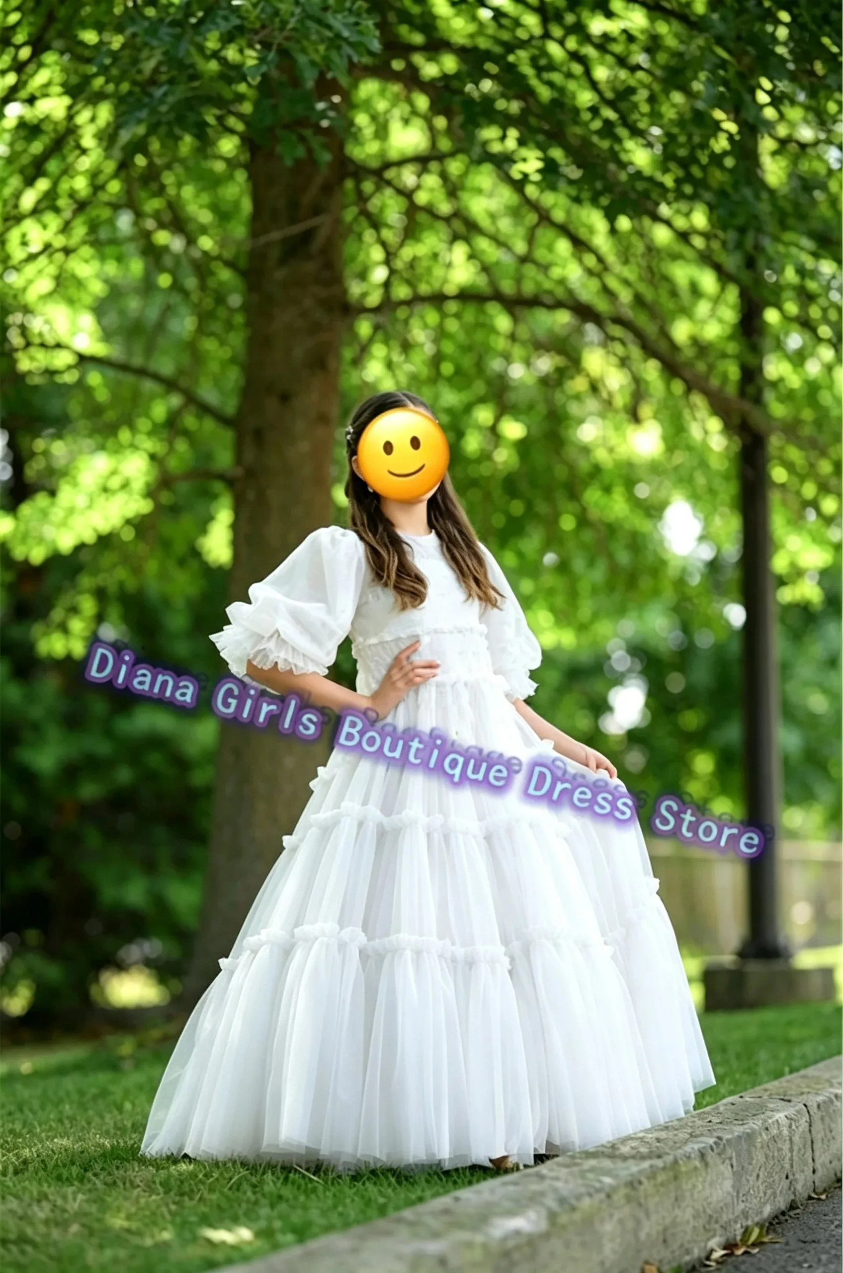 Elegant Blue Flower Girl Dress Quality Layered Tulle Fluffy for Wedding Ball Ruffles Floral Toddler Pageant Birthday Party Gowns image 5