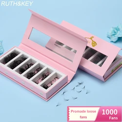 750 Fans 3D-14D Mix Pointy Base Premade Fans 0.05 0.07 Middle Stem Promade Loose Fans Thin Root Individual Eyelash Extension