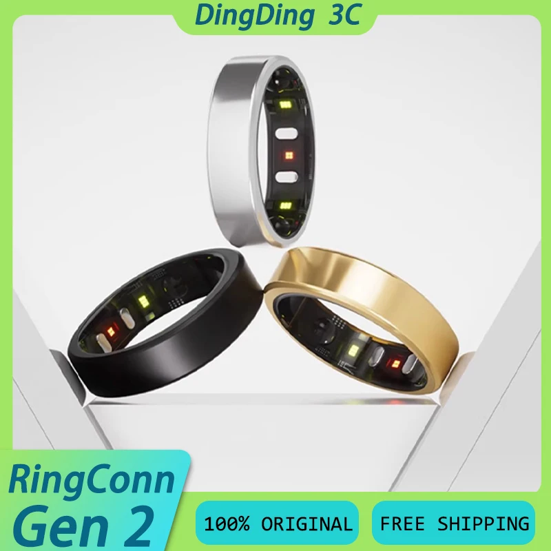 RingConn Gen 2 Smart Ring Predicting Menstrual Health Guidance Sleep Respiration Monitoring Long Battery Life Waterproof Custom