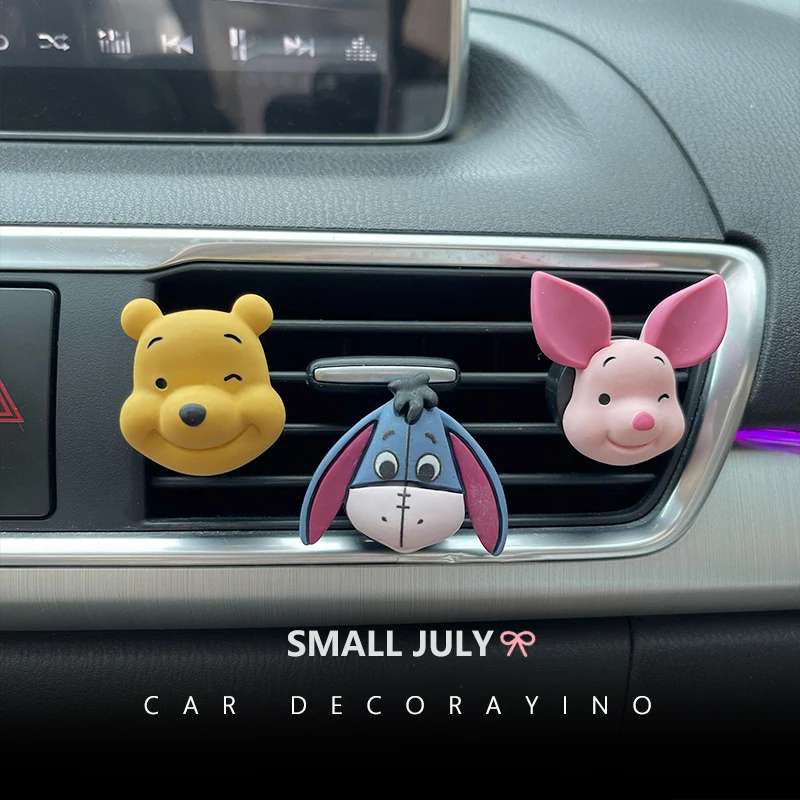 Disney Winnie the Pooh car interior air conditioning vent aromaterapia cute cartoon car interior decoration ornaments baymax