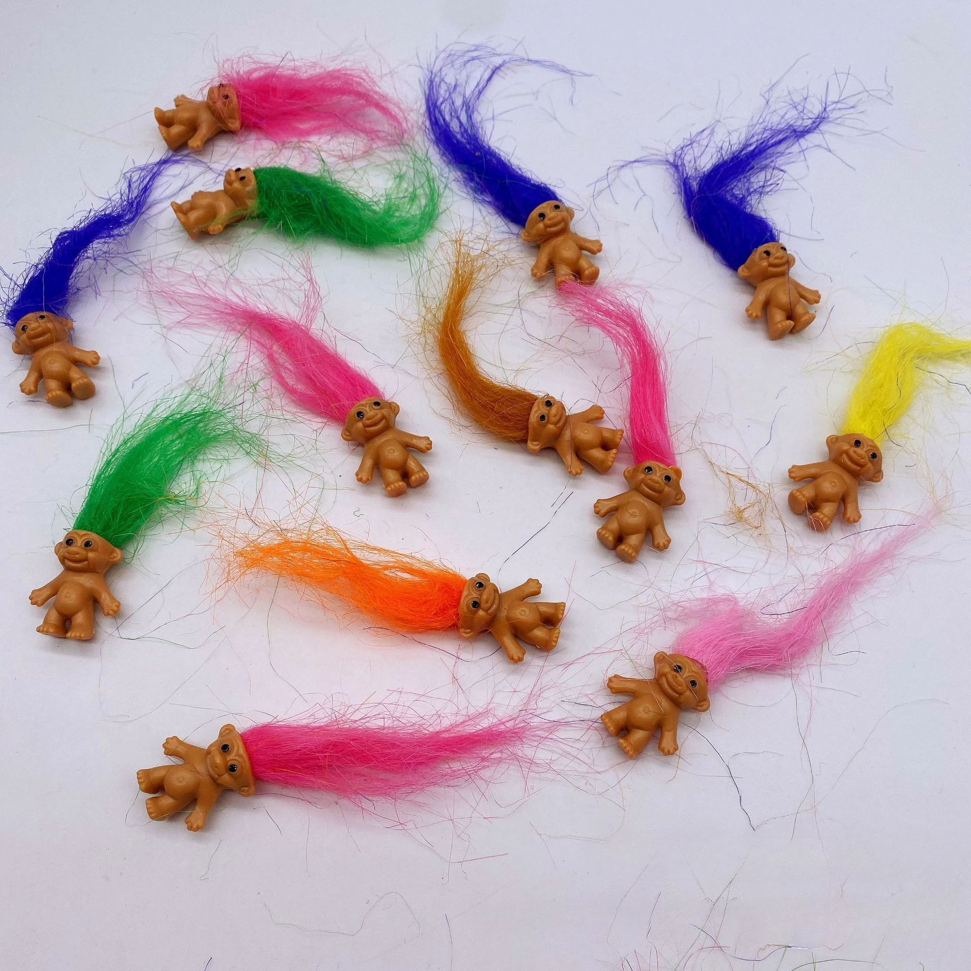 دمى ترول، شخصيات دمية ترولز لاكي ترولز عتيقة، مجموعة لونية رائعة ولطيفة للرجال الصغار، هدايا الحفلات، عيد الميلاد، الهالوين #6