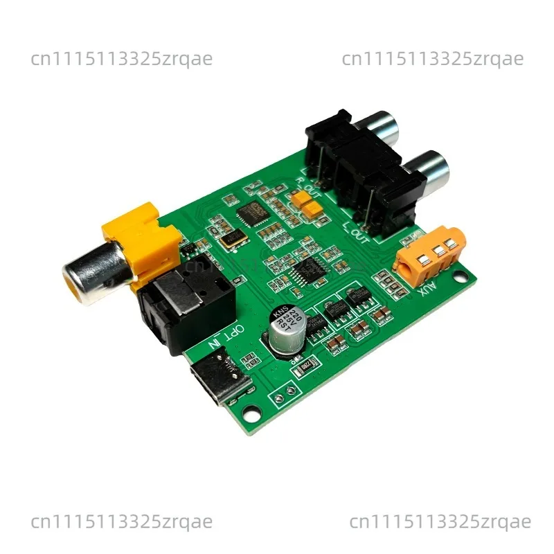ES9018K2M SPDIF fiber/coaxial digital audio input DAC decoder board, support RCA/3.5 dual analog audio output