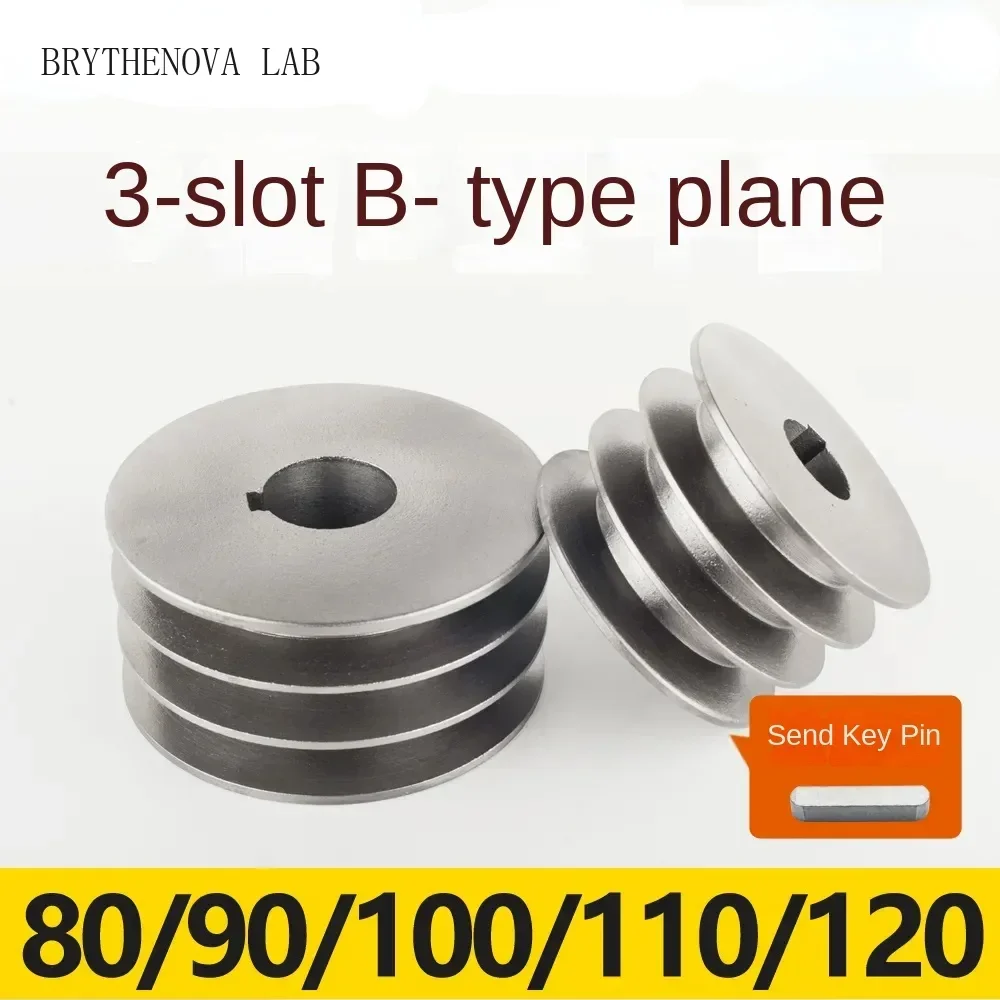 1pcs Belt pulley three-slot b-type cast Diesel Iron Generator Motor V-belt Pulley