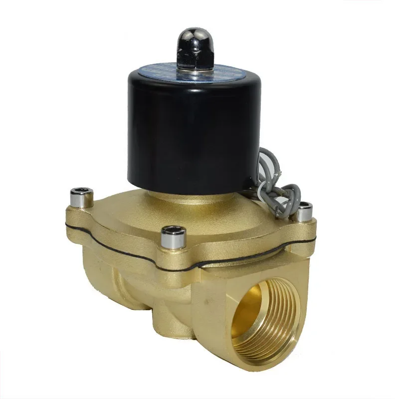 Válvula Solenóide Elétrica Válvula De Água, Normalmente Fechada, Latão Aberto