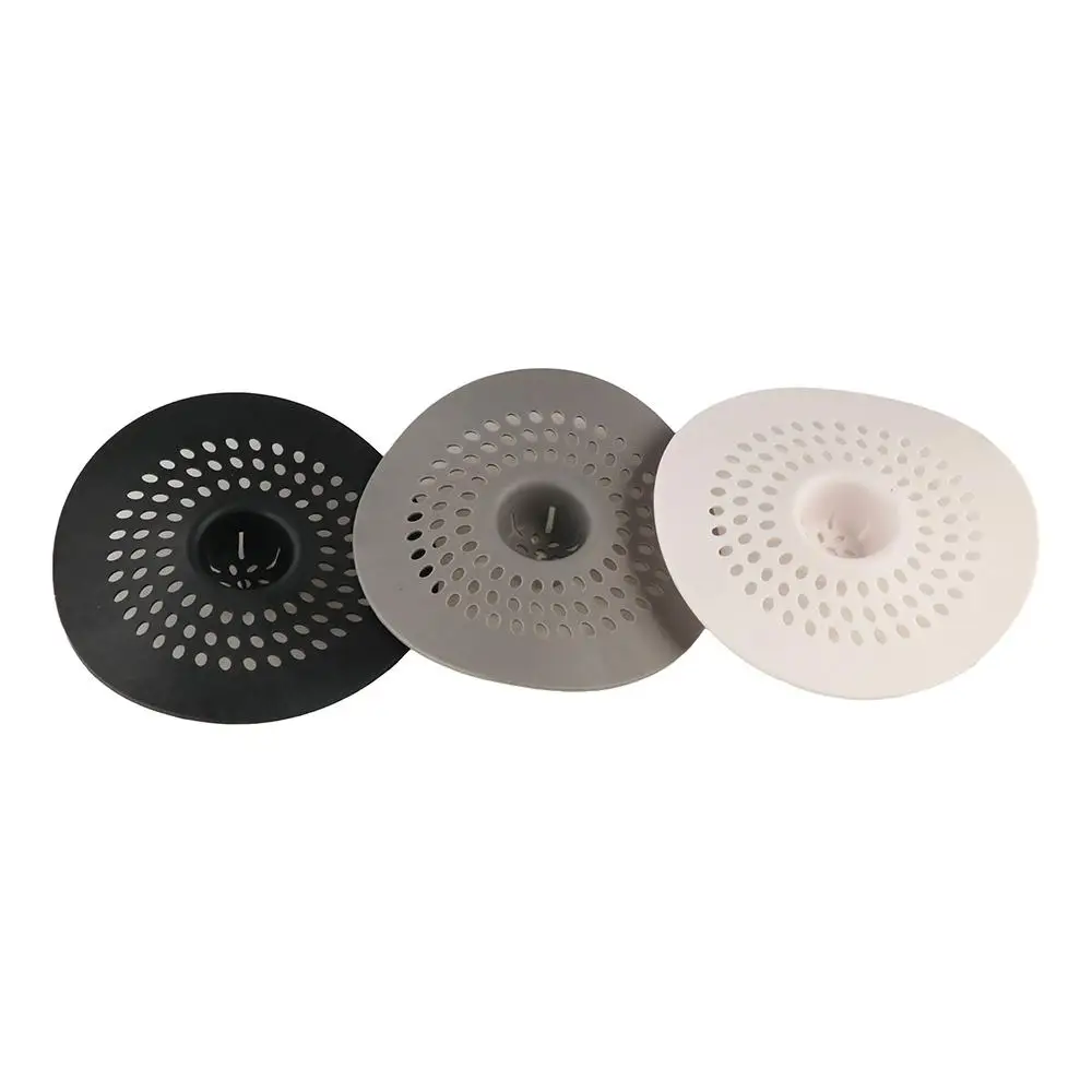 Anti-blocking Hair Kitchen Sink Filter Round Lightweight Sink Strainer Stain Resistant Silicone Hair Filter Bathroom