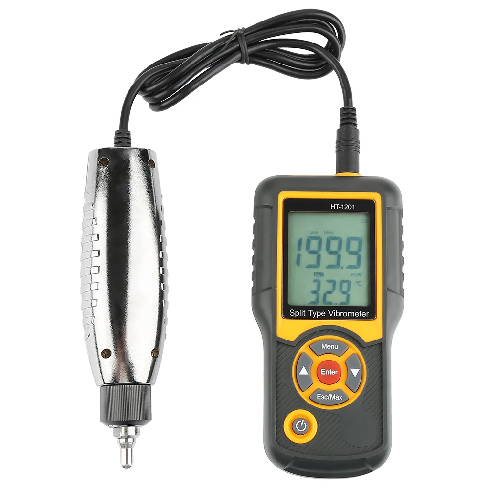 Digital Precision Split Type Vibration Meter Tester Acceleration Sensor Gauge