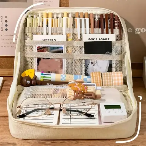 Kawaii – trousse à crayons de grande capacité, sac à stylos, étuis scolaires mignons, organisateur de papeterie Portable pour étudiants, fournitures scolaires