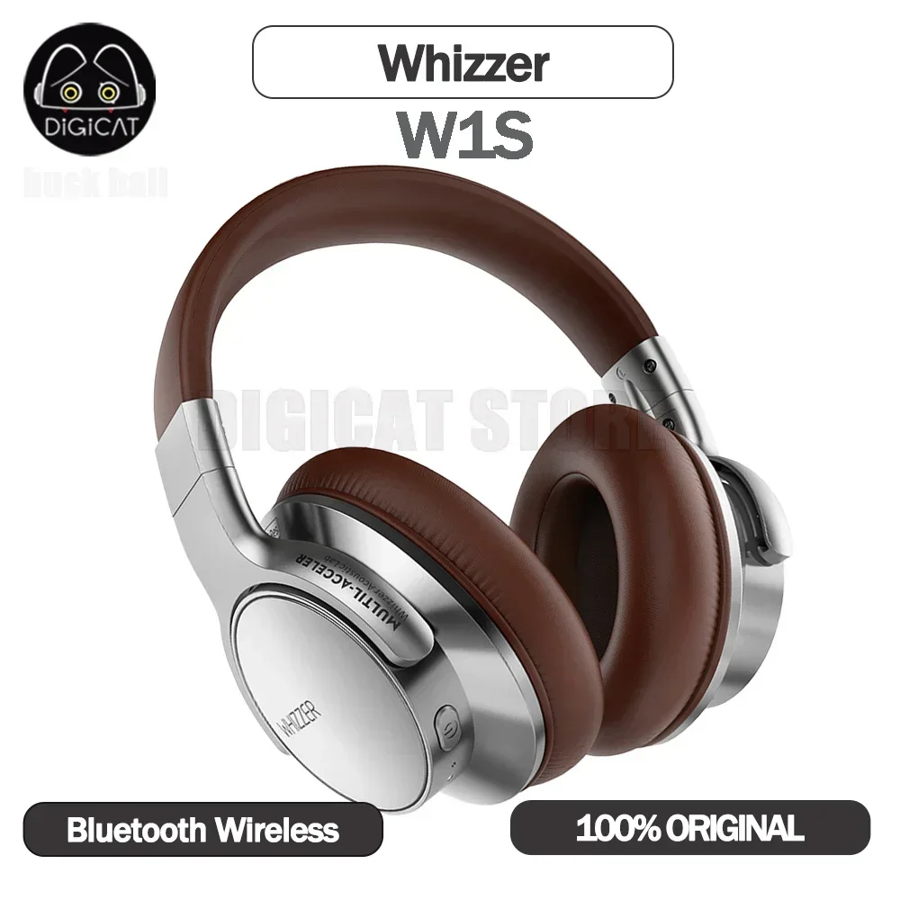 

Whizzer W1S Retro Headphones Over Ear Maillard Wireless Bluetooth Headphones Headwear Active Noise Reduction Low Delay Earphones