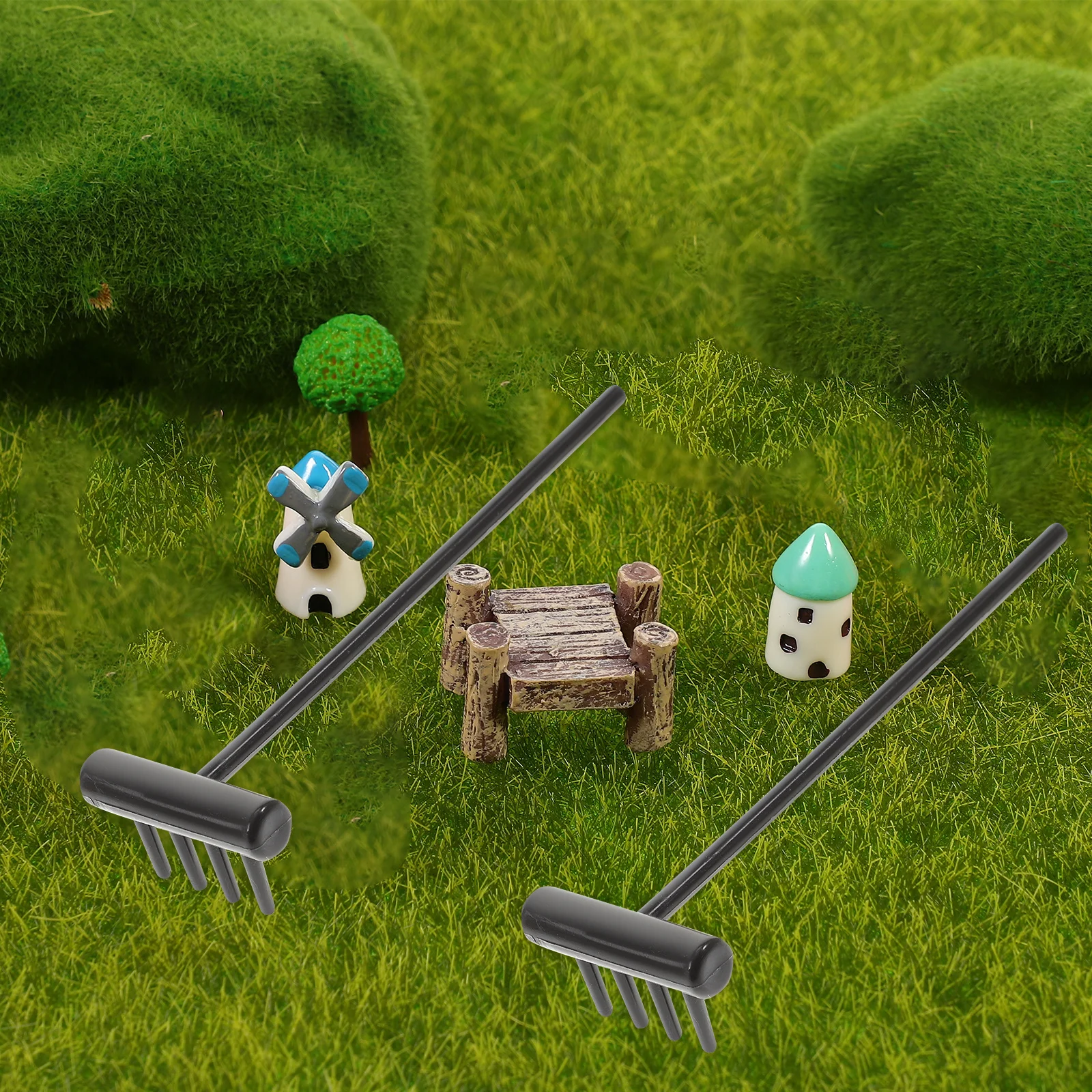 

LALAFINA 6Pcs Sand Rake Smoothing Tool Mini Garden Decor Plastic Tablescape Set for Japanese Landscape