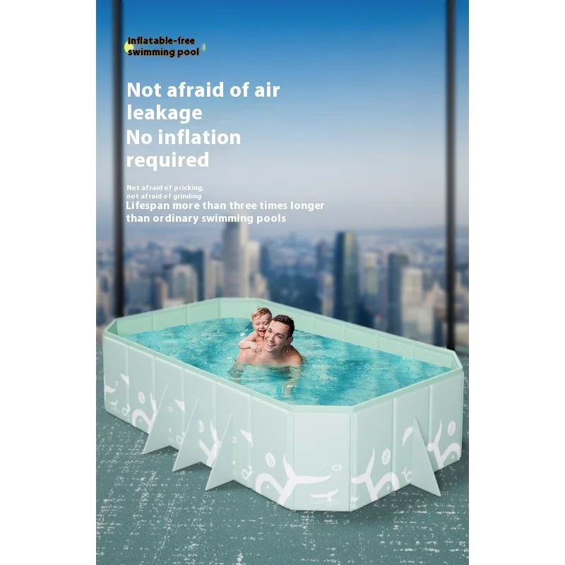 Piscine Non gonflable pour enfants piscine extérieure pliante piscine surdimensionnée familiale extérieure