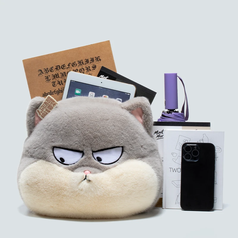 حقيبة ظهر عصرية لطيفة من القطيفة العملاقة على شكل باندا هريرة حقيبة كتف ناعمة منفوشة للفتيات للاستخدام اليومي حقيبة نزهات كاجوال للسيدات كاواي