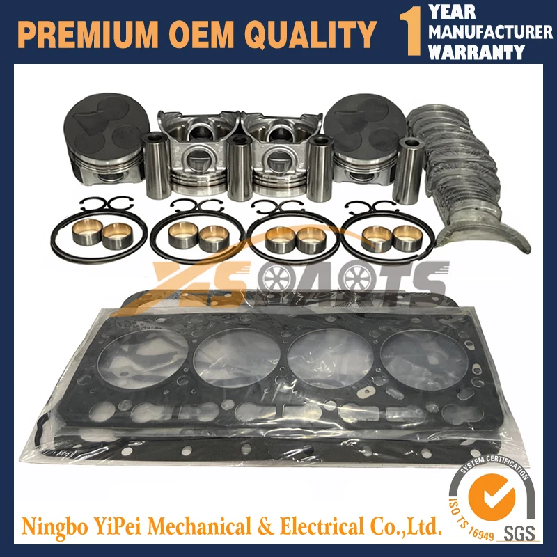 

V3600 V3600 V3600DI-T overhaul rebuild kit for Kubota engine tractor