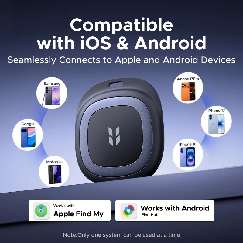 UGREEN Smart Item Tracker Work with Apple Find My & Google Find Hub Bluetooth Finder For iOS & Android C Charging Anti‑Lost Tag