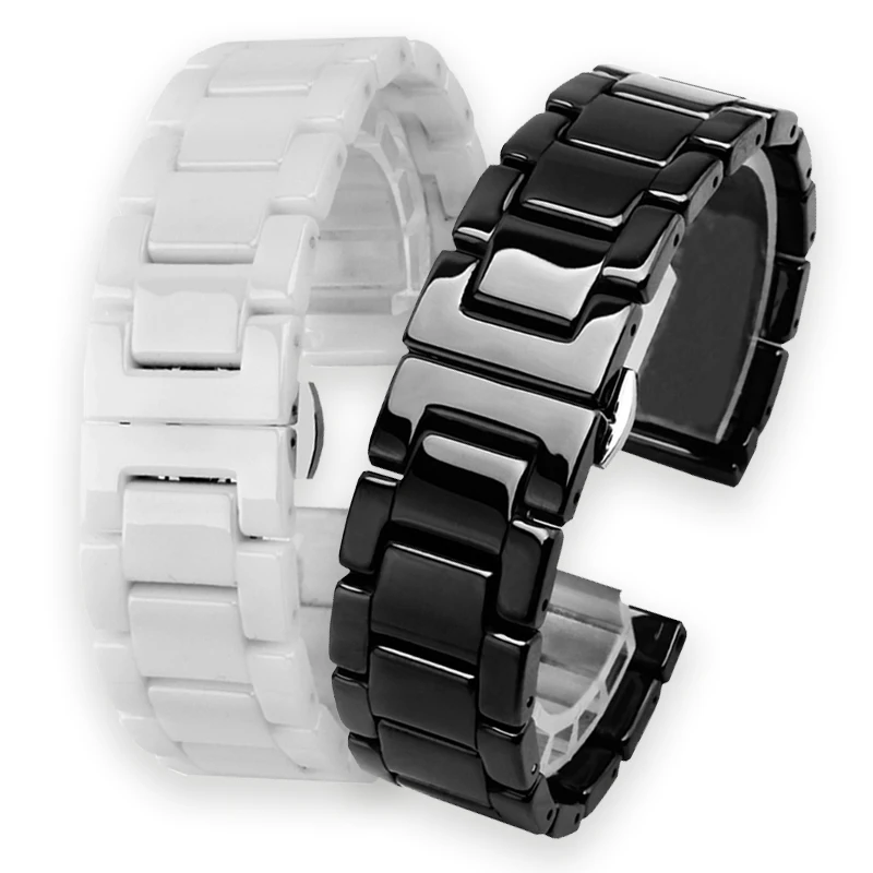 High Quality Ceramic Watchband For MOVADO BOLD Ceramic Watch with Chain Fashion 3600534 3600535 20 22mm Waterproof watch band