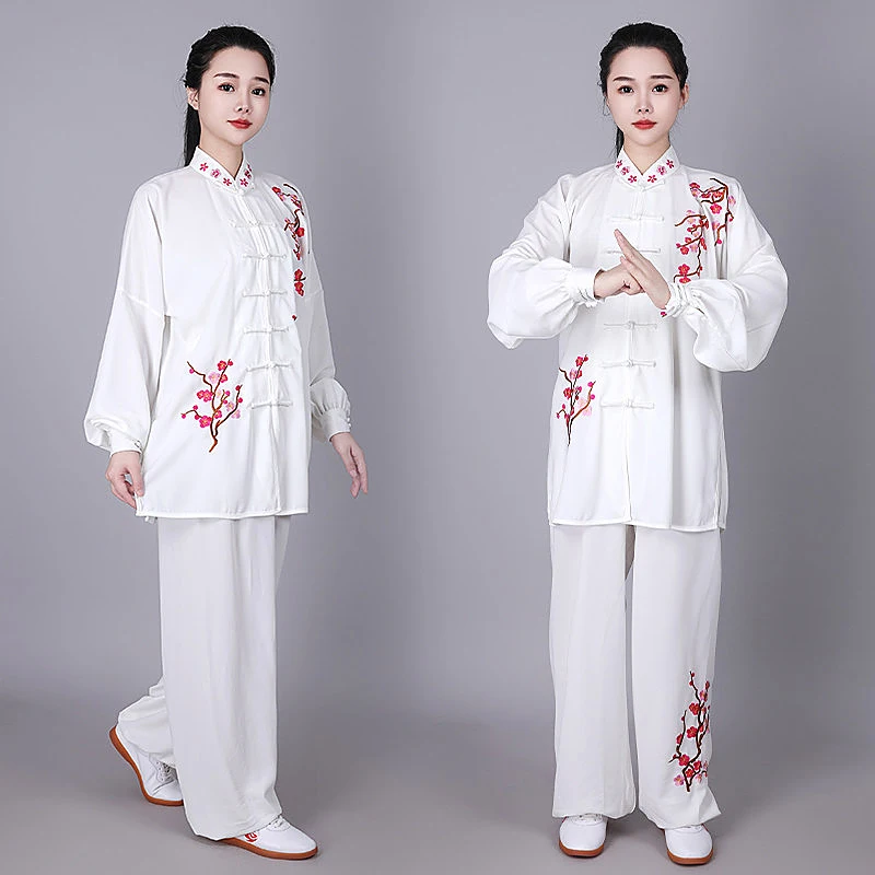 Unisex Tai Chi Suit Spring/Autumn Lightweight Martial Arts Training & Morning Exercise Group Performance Costume Chinese Style U
