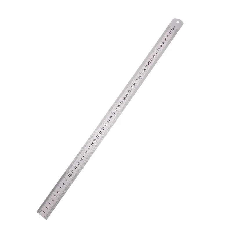 N75R-20X Groove Right Stainless Steel Metric Ruler 50 Cm Stainless Metric Ruler