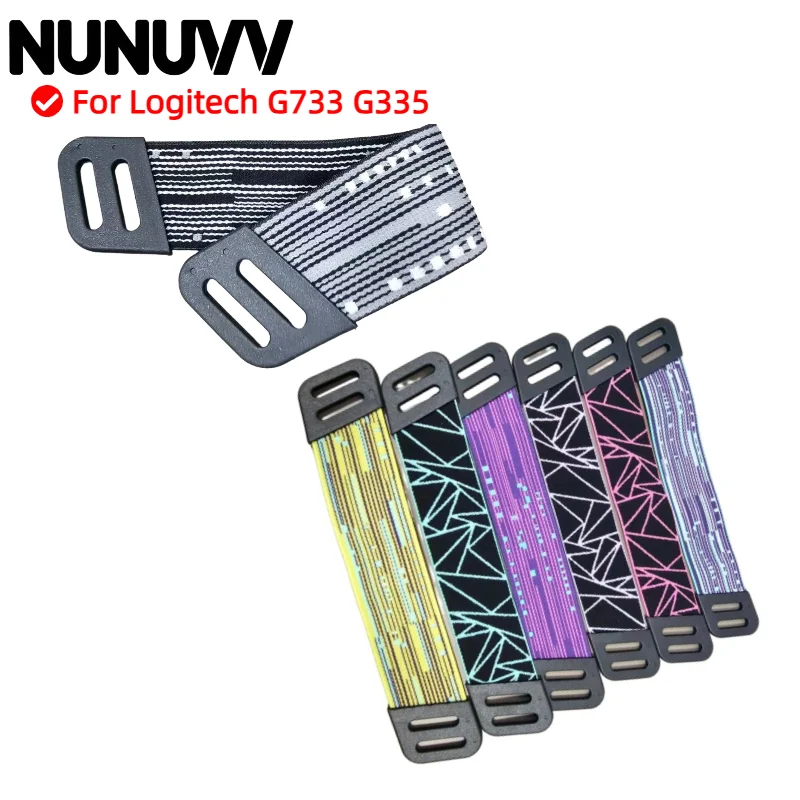 

NUNUVV Replacement Headband Cover For Logitech G733 G335 Headphones Head band Headpad