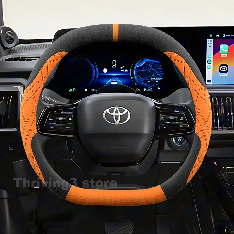 

Suede Warm Car Steering Wheel Cover For New Toyota Urban Cruiser 2025 Winter Warm Auto interior Accessories