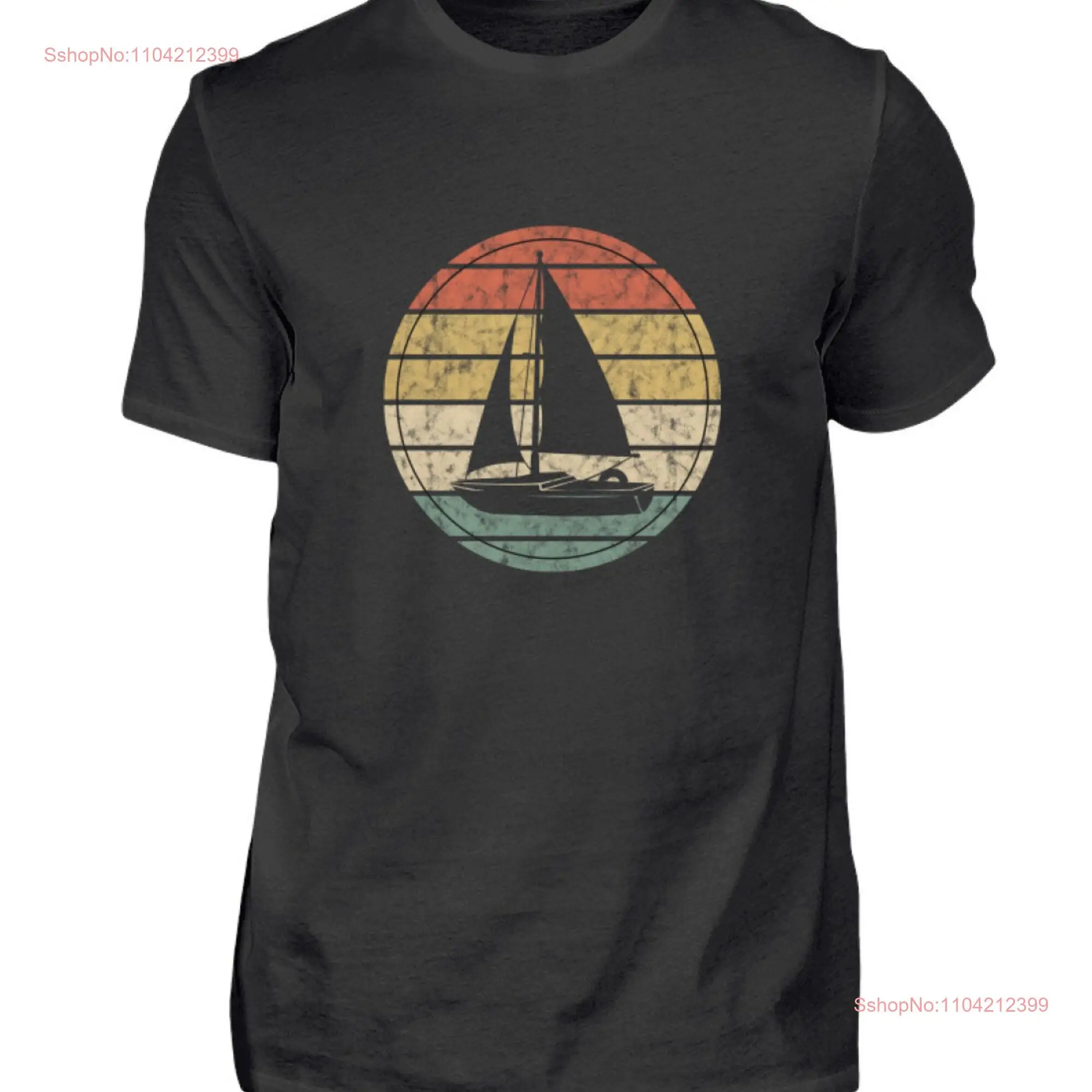 Sailing Sailboard Catamaran Retro Vintage T Shirt long or short sleeves