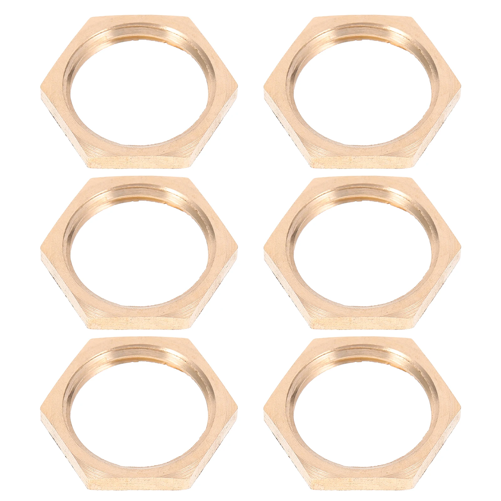 

6pcs Nut Locking Female Thread Pipe Fitting Bathroom Lock Nuts Inserted Nuts Hardware Accessories