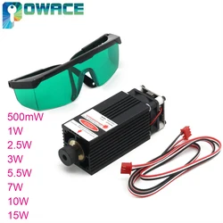 Focusable laser module Head 500mW 2.5W 5.5W 7W 10W 15W CNC Part Accessories For 3018 1610 Router Engraving Milling Cutting