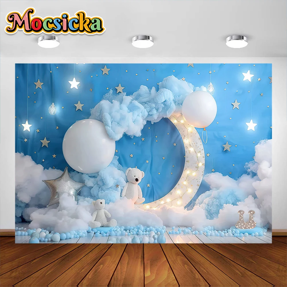 Fondo de fotografía para fiesta de primer cumpleaños de recién nacido, globo colorido para niño y niña, decoración para primer cumpleaños, estudio de fondo para Baby Shower