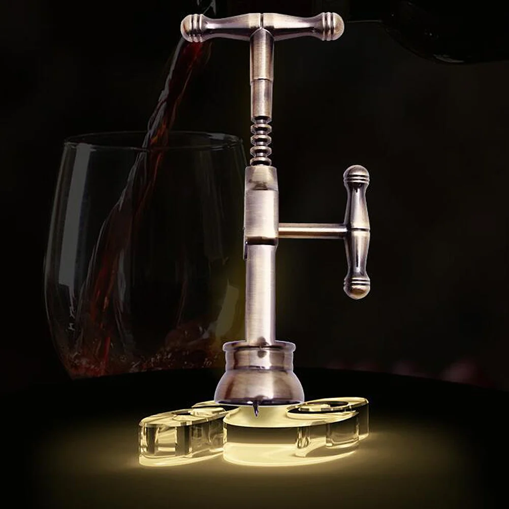 

1pc Wine Corkscrew T-Shaped Screw Rod Ergonomic Handle Thickened Zinc Alloy Drill Bit Easy Remove Cork Rustproof