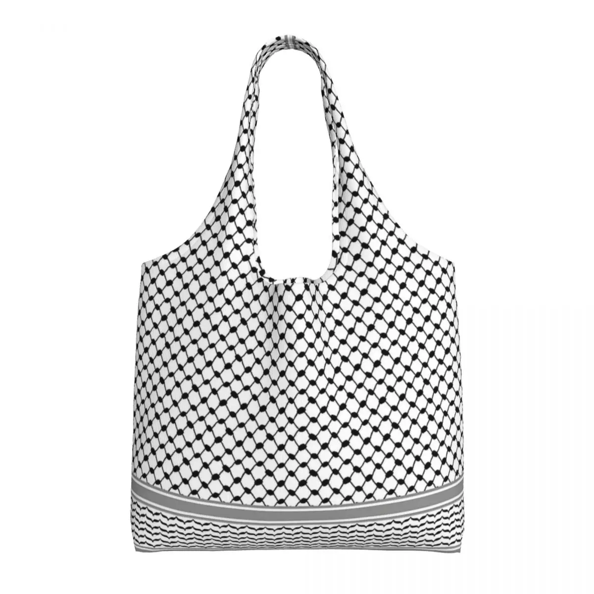 Traditional Palestinian Keffiyeh Print Shopper Bag Office Handbags Ladies Designer Shopping Bags Fashion Polyester Tote Bag