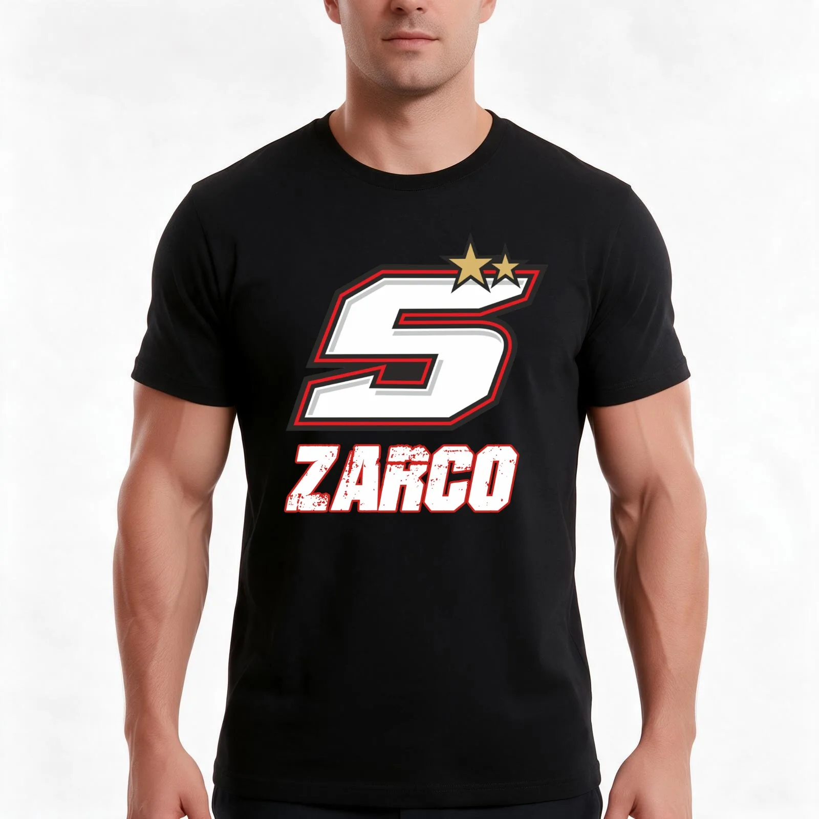 Johann Zarco Artwork T-Shirt, Summer Casual Cotton Tee, Oversized Streetwear Tops, Vintage Graphic Print, Loose Fit Short Sleeve