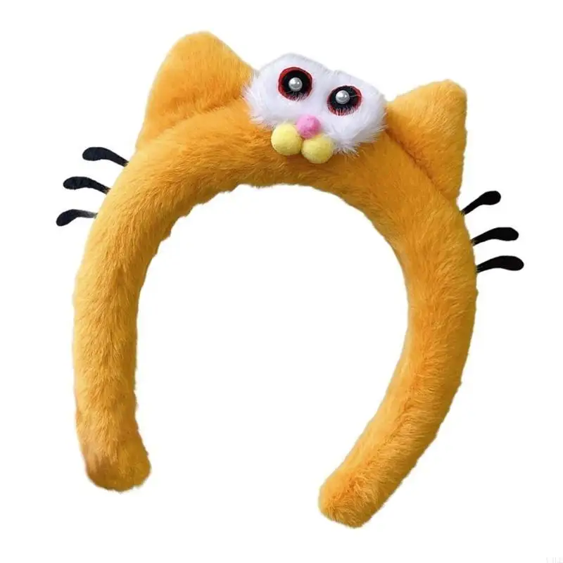 U4LE Gesichtswasch-Stirnband für Damen und Kinder, Plüschtier, Haarband, Musikfestival-Haarband