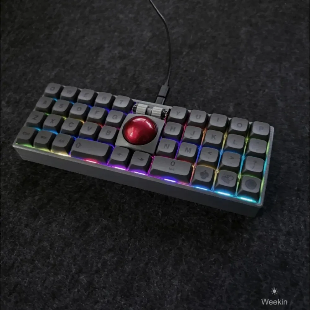

Weekin WK 40 Ball Wired Mechanical Keyboard Trackball Mouse Functions RGB Support Vial Custom Office Program Mechanical Keyboard