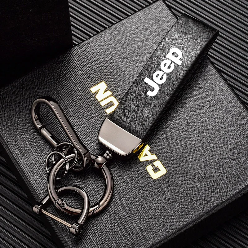 Metal Car Styling Keychain Key Chain Keyrings Key Holders For Jeep Renegade Wrangler JL Gladiator Grand Liberty Cherokee Compass