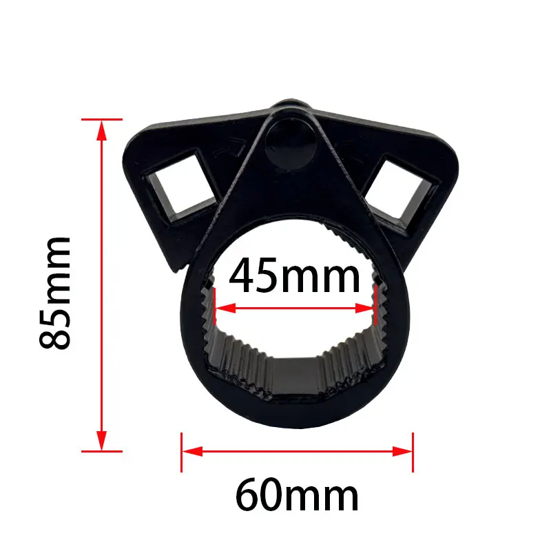 Multifunctional two-way pull rod wrench 22-42mm auto inner steering rod end removal tool Auto tool Round black auto repair