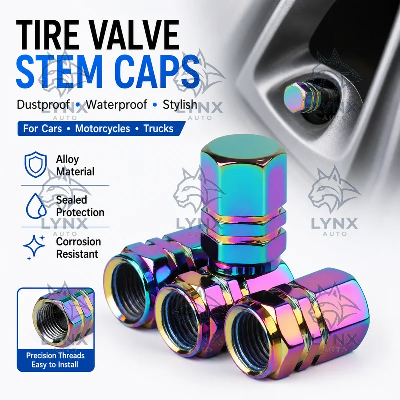 Capuchons de valve de pneu de voiture en alliage d'aluminium, couvre-valves de jante, anti-poussière et étanches pour automobiles, motos, camions
