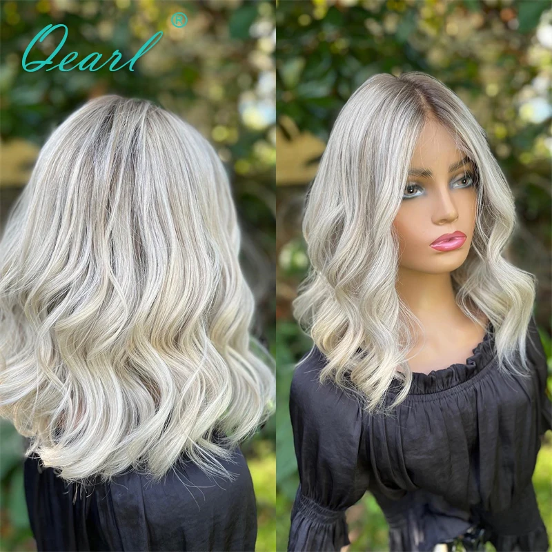 

HD Lace Wig 13x4 Human Hair Lace Frontal Wigs Natural Wavy Brazilian Virgin Hair Icy Blonde Pre Plucked Natural Wig Sale Qearl