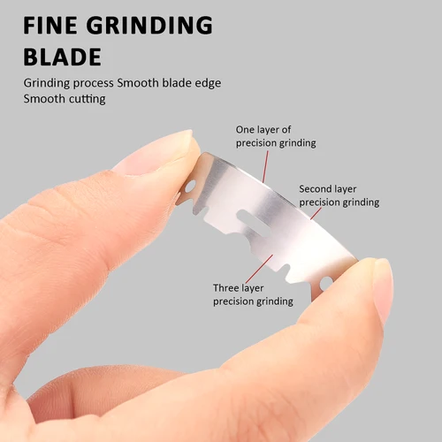 Imagen 2 del producto 100 Uds cuchillas de afeitar de acero inoxidable cuchillas de afeitar de seguridad para afeitar reemplazar hombres afeitadora herramienta de cuchilla de peluquero