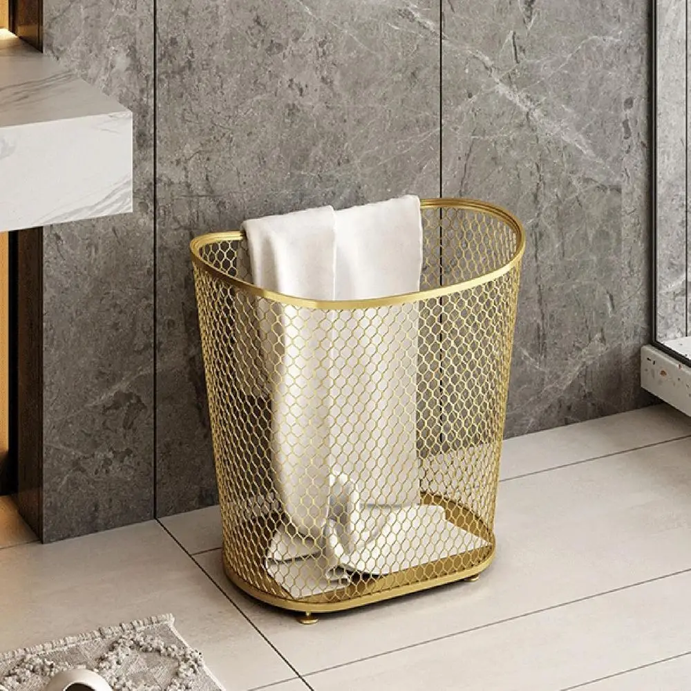 

Laundry Hamper Gold Basket Gold Hamper Large-Size Metal Mesh Hamper Wire Laundry Basket Hampers Clothes Basket Dirty Clothes Sto