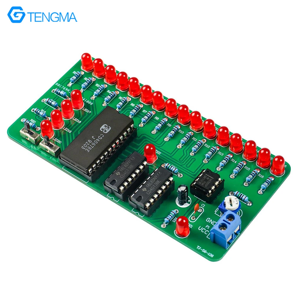 LED Chaser Kit-DIY Soldering Practice Kit with All Components, DIY Electronics Training for Beginners (Electronic Learning Kit)