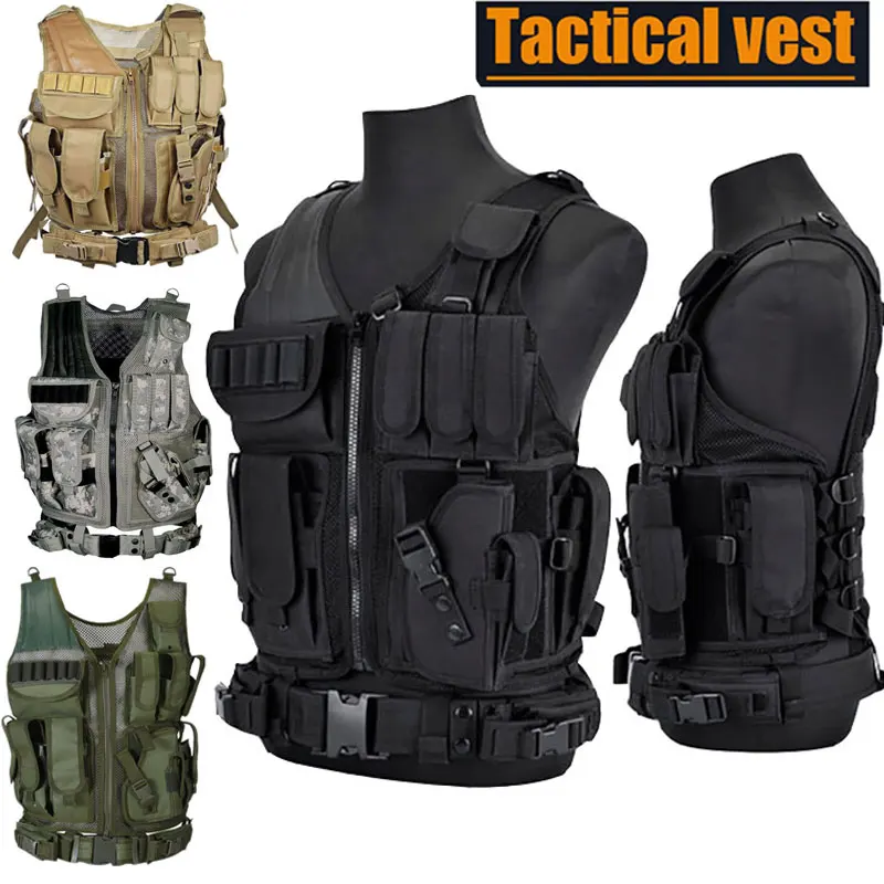 

Multi-Pocket Tactical Vest Jungle Combat Armor Vests Security Hunting Outdoor CS Game Training Jacket Outdoor Vests