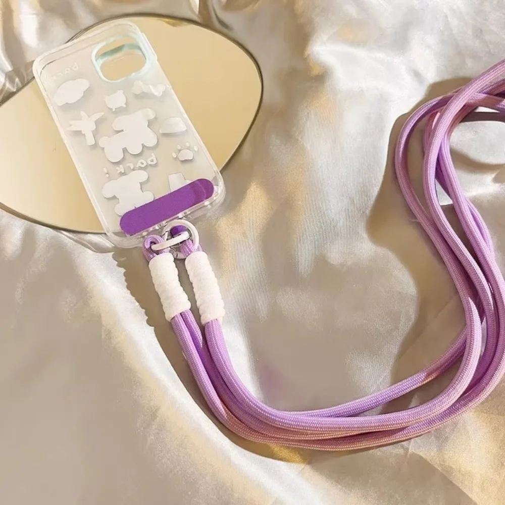 

Новый красочный ремешок через плечо для телефона, нейлоновый прочный тканый ремешок, длинный толстый удобный ремешок с защитой от потери цепи